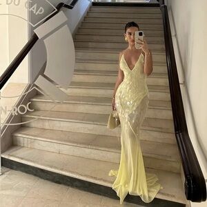 Rat and boa asteria dress yellow